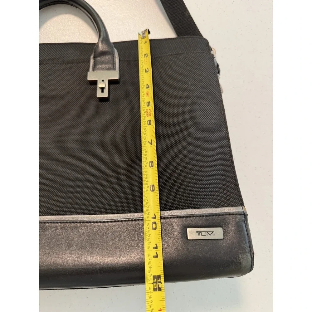 Tumi Elements Black Ballistic Nylon Leather Trim Briefcas Laptop Sleeve&Mini Bag